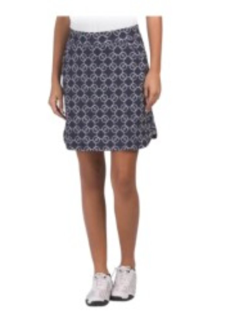 NWT Peter Millar Navy Alice Petal Hem Chain Skirt XLarge